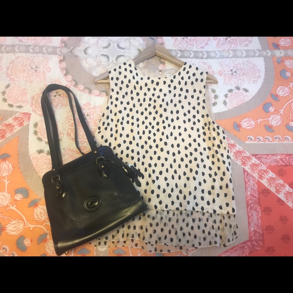 Gently worn cream polka dot Kate Spade blouse